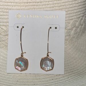 Kendra Scott Rose Gold Iridescent Drop Earrings